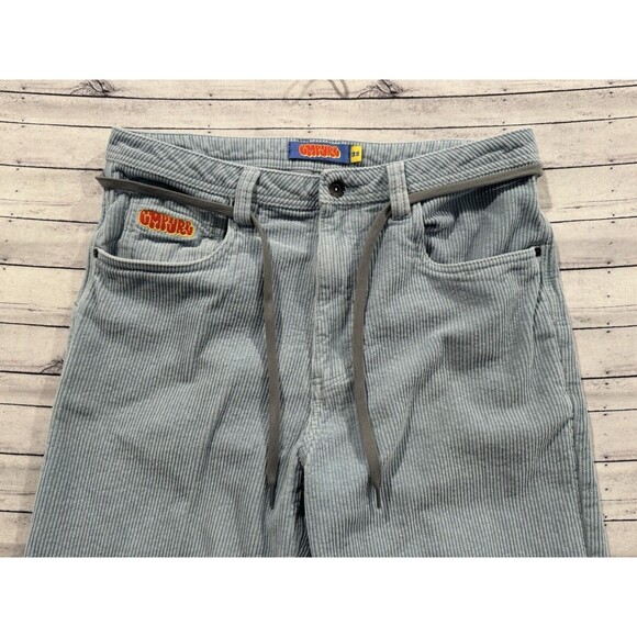 VTG EMPYRE Mens Relax Corduroy Pant Sz 32 Light Blue Skate Wide Leg Baggy W FLAW - Picture 4 of 16